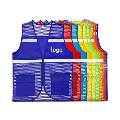 Custom High Visibility Mesh Fabric Safety Vest